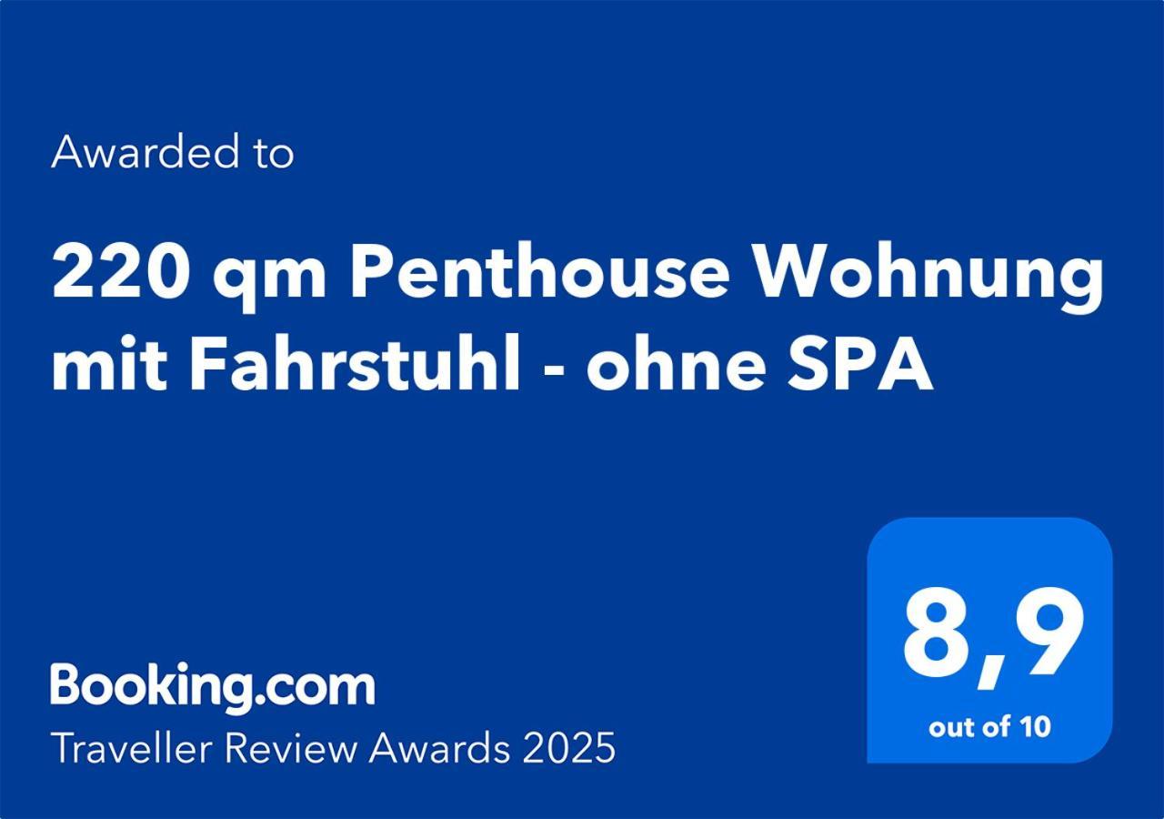 220 Qm Penthouse Wohnung Mit Fahrstuhl - Ohne Spa Mannheim Luaran gambar